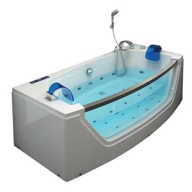 Luxus LED Whirlpool Badewanne SET 175x85 cm + Heizung + Hydrojet+Ozon NEU