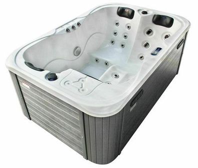 XXL Luxus SPA LED Whirlpool SET 195x127 cm Outdoor-Indoor Pool Ozon 3 Personen