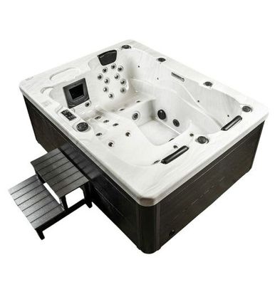 XXL Luxus SPA LED Whirlpool SET 210x160 Farblicht Outdoor+Indoor Pool 3 Personen b