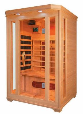 Luxus LED Infrarotsauna Infrarotkabine-Wärmekabine 120x105x190 Sauna 2 Pers
