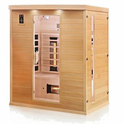 Luxus LED Infrarotsauna Dual-Therm Sauna 160x105x190 Infrarotkabine Wärmekabine Volls