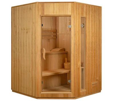 XXL Luxus Finnische Sauna 150x150 SET Sauna+Harvia Saunaofen 3 Pers