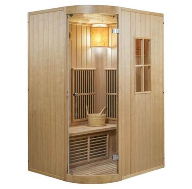 XXL Luxus Infrarotsauna+Infrarotkabine-Kombi SET Sauna inkl. Saunaofen 2 Pers