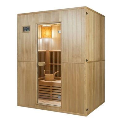 XXL Luxus Infrarotsauna+Infrarotkabine Kombi SET 160x120 Sauna inkl Saunaofen 4 Pers