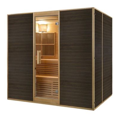 XXXL Luxus Infrarotsauna+Infrarotkabine Kombi-SET 160x210 cm Sauna inkl. Saunaofen 6
