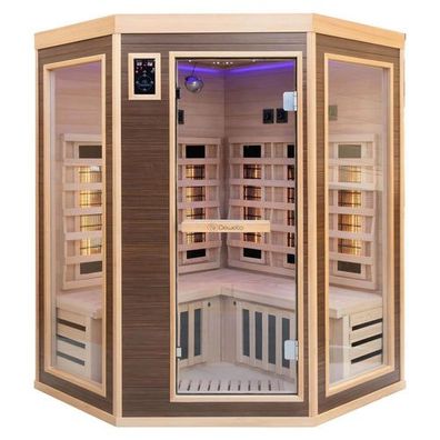 XL Luxus LED Infrarotsauna - Infrarotkabine 140x140 Dual-Therm Vollspektrum-2026