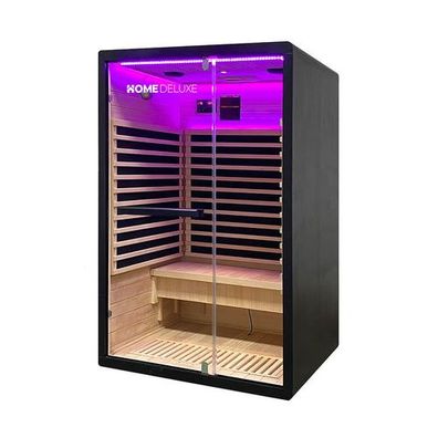 LED Infrarotkabine 120x105x190 Infrarotsauna Wärmekabine black+Radio Neuheit
