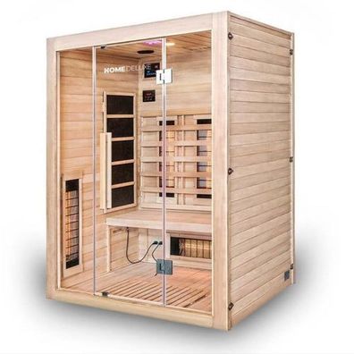 LED Infrarotkabine 150x120x190 Infrarotsauna Wärmekabine Vollspektrum + Radio
