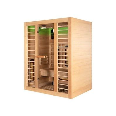LED Infrarotkabine 153x110x190 Infrarotsauna Wärmekabine Vollspektrum + Radio