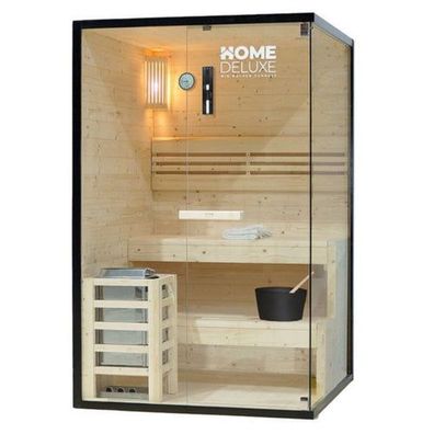 XXL Premium Traditionelle Sauna 120x120 cm SET inkl. 3,6 KW Saunaofen Ecksauna