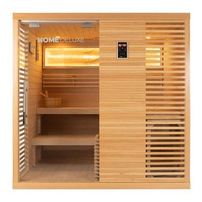 XXL Luxus Traditionelle Sauna 200x150x200 SET inkl. 7,5 KW Saunaofen Ecksauna