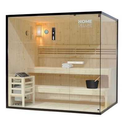 XXL Premium Traditionelle Sauna 200x150x190 SET inkl. 8 KW Saunaofen Ecksauna