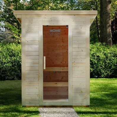 XL Luxus Outdoor Sauna 191 x 157 x 221 cmSET Sauna inkl. 4,5 KW Saunaofen 2-3 Pers
