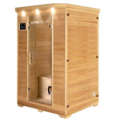 LED Infrarotkabine 120x105x190 Infrarotsauna Wärmekabine Radio Kanadisches Hemlock Ho