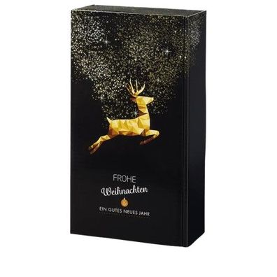 5,50 EUR/Stck 2er Weihnachtpräsentkarton: "Goldhirsch “ Firmengeschenk