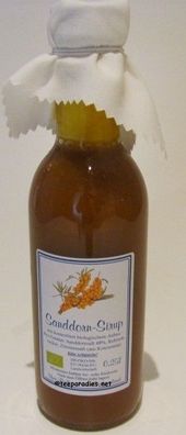 46,00 €/L 0,25 l -100% Saft "Sanddornsirup à 0, 25l Bio Sanddorn Sirup