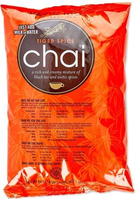 21,78 €/kg) David Rio Chai Tiger Spice Tea 1814g. Nachfüllbeutel GASTRO Chai
