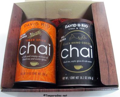David Rio Chai Präsent „Süße Weihnachten“ 2 kleine Dosen n. Wahl im Set