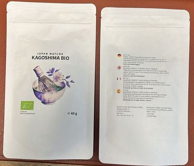 362,50 €/kg BIO: Japan Matcha Kagoshima BIO grüner Tee, Tüte à 40 g
