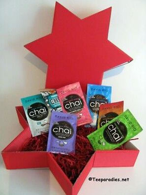 Weihnachtspräsent Stern Nr. 1 „Chailattestern“ 7 x David Rio Chai Sachets Set
