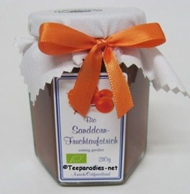 28,10 €/kg Bio Sanddorn-Fruchtaufstrich 210 g. Teepräsent