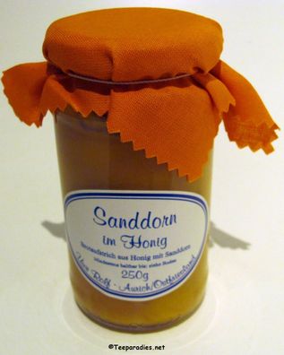39,60 €/kg- 250 gr. Sanddorn im Honig Sanddornhonig Sanddorn