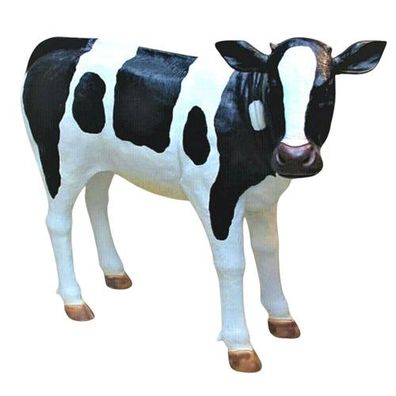 XXL Kalb lebensgross Premium Gartendeko lebensecht ca. 120cm Garten Deko Figur Kuh