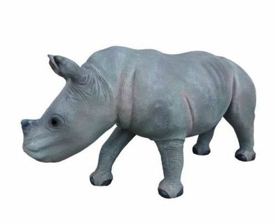 XXL Nashorn Kind Baby lebensgross 150cm Garten DEKO FIGUR WOW! inkl. Spedition