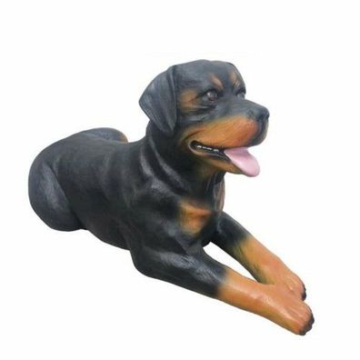 XXL Premium Rottweiler in lebensgross 90cm Hund Garten Deko Figur mit Spedition