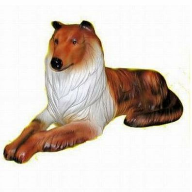 XL Premium Collie in lebensgross 90cm Hund Garten Deko Figur inkl. Spedition