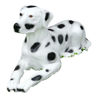 XXL Dalmatiner liegt 90cm lebensgross Hund Garten Deko Figur Hundefigur