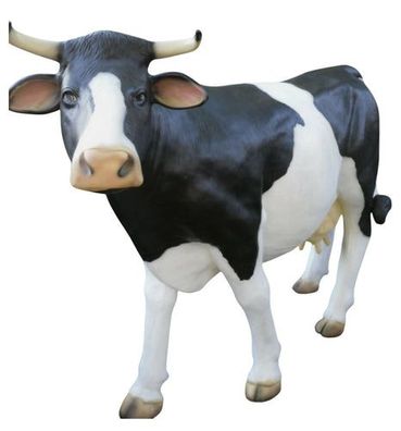 XXL Kuh lebensgross ca. 230 cm Premium Gartendeko lebensecht Garten-Deko Figur db