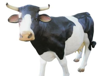 XXL Kuh lebensgross ca. 230cm Premium Gartendeko lebensecht Garten Deko Figur