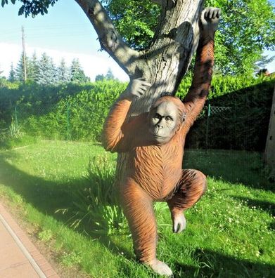 XXL Premium Orang Utan 250cm hoch lebensgross Affe Garten Deko Figur Gorilla v2