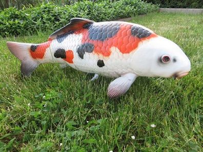 XL Premium Koi lebensgross ca. 65 cm Dekofigur Garten Deko Figur Neu