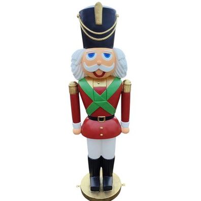 XXL Premium Nussknacker auf Standfuß 180 cm Garten Deko Figur Weihnachtsmann