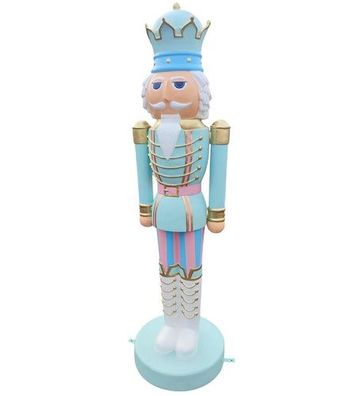 XXL Premium Nussknacker auf Standfuss 200 cm Garten Deko Figur Weihnachtsmann v2