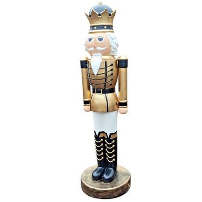 XXL Premium Nussknacker auf Standfuss 200 cm Garten Deko Figur Weihnachtsmann go