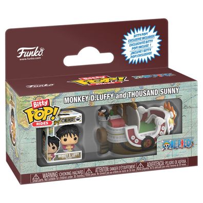 Bitty POP-Figur Ride One Pice Monkey D. Ruffy und Thousand Sunny