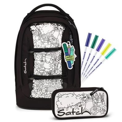 satch pack Schulrucksack Set 2tlg Artist Edition, Artist Edition, Mädchen
