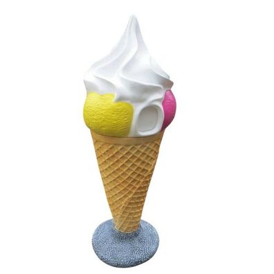 Eis-Mülleimer 165cm Eistüte 3 Eis mit Sahne + Ständer Deko Werbefigur EIS Werbung
