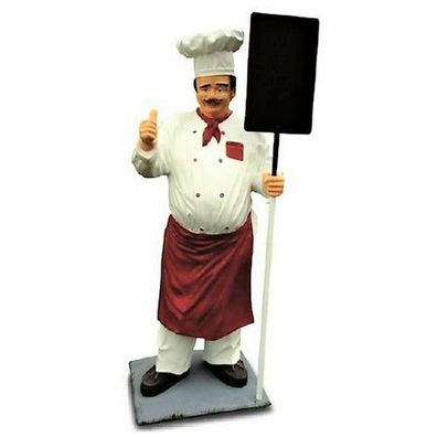XXL Chef Koch Tafel 180cm lebensgross Garten Deko Figur Gastrofigur Restaurant a