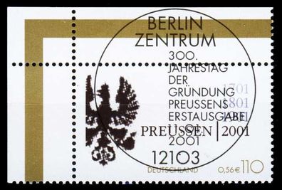BRD 2001 Nr 2162 ZENTR-ESST ECKE-OLI X2CBB96