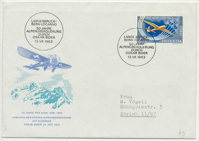 Schweiz Flugmarken Nr 780 BRIEF EF X505B0E