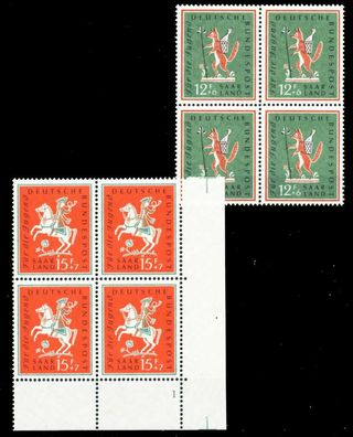 SAAR OPD 1958 Nr 433-434 postfrisch Viererblock Formnum X5F6F7E
