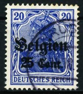 BES 1WK LP Belgien Nr 18a gestempelt X629D1E