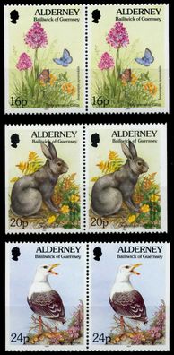 Alderney Nr 75Di Dr-77Dl Dr postfrisch S00B12A