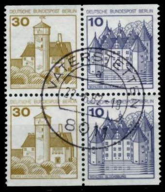 BERLIN Zusammendruck Nr W67 + W68 zentrisch gestempelt Viererb X8C2542