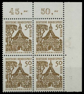 BERLIN DS D-BAUW. 1 Nr 246 postfrisch Viererblock ECKE- X7ED146