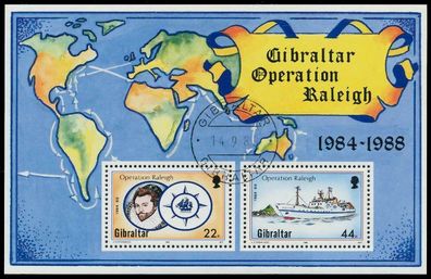 Gibraltar Block 11 zentrisch gestempelt S017606